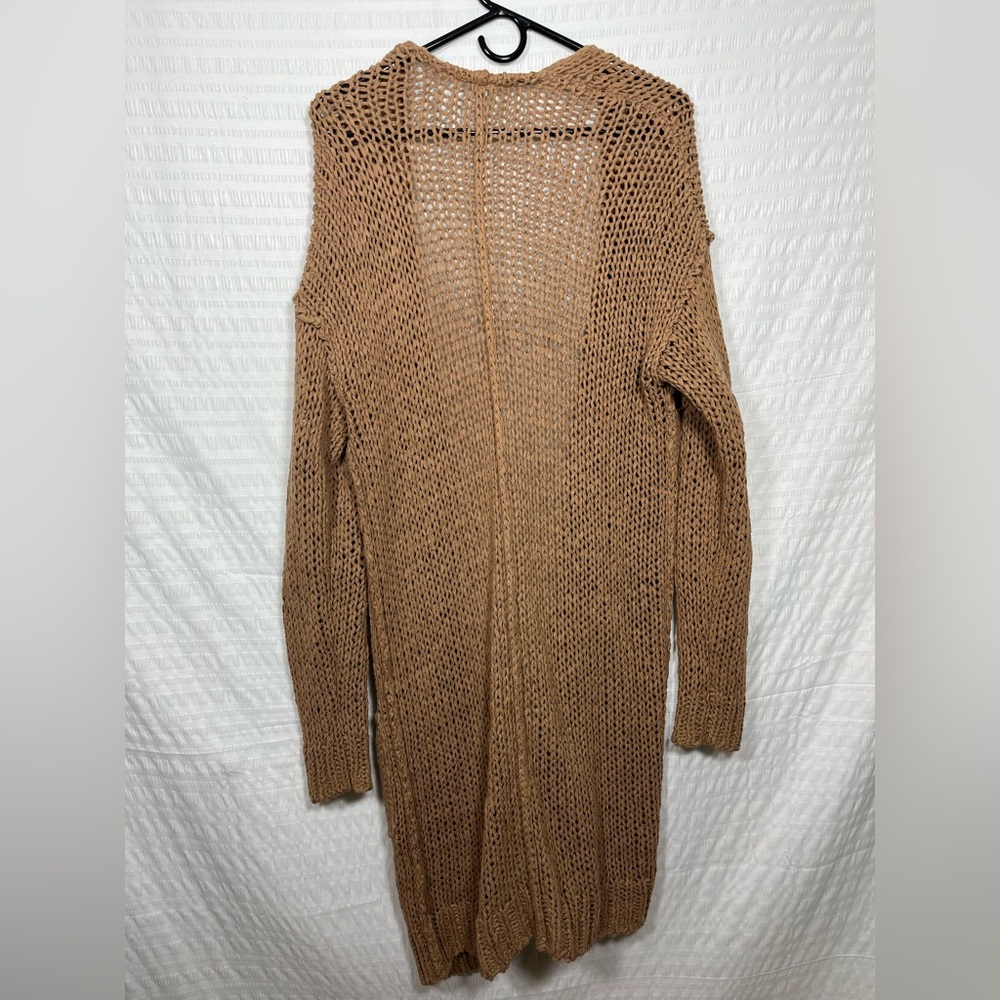 Free People Brown Duster Cardigan Size Medium - Picture 3 of 9